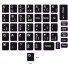 N5 Sleutelstickers - Frans - large kit - zwarte achtergrond - 14:12 mm